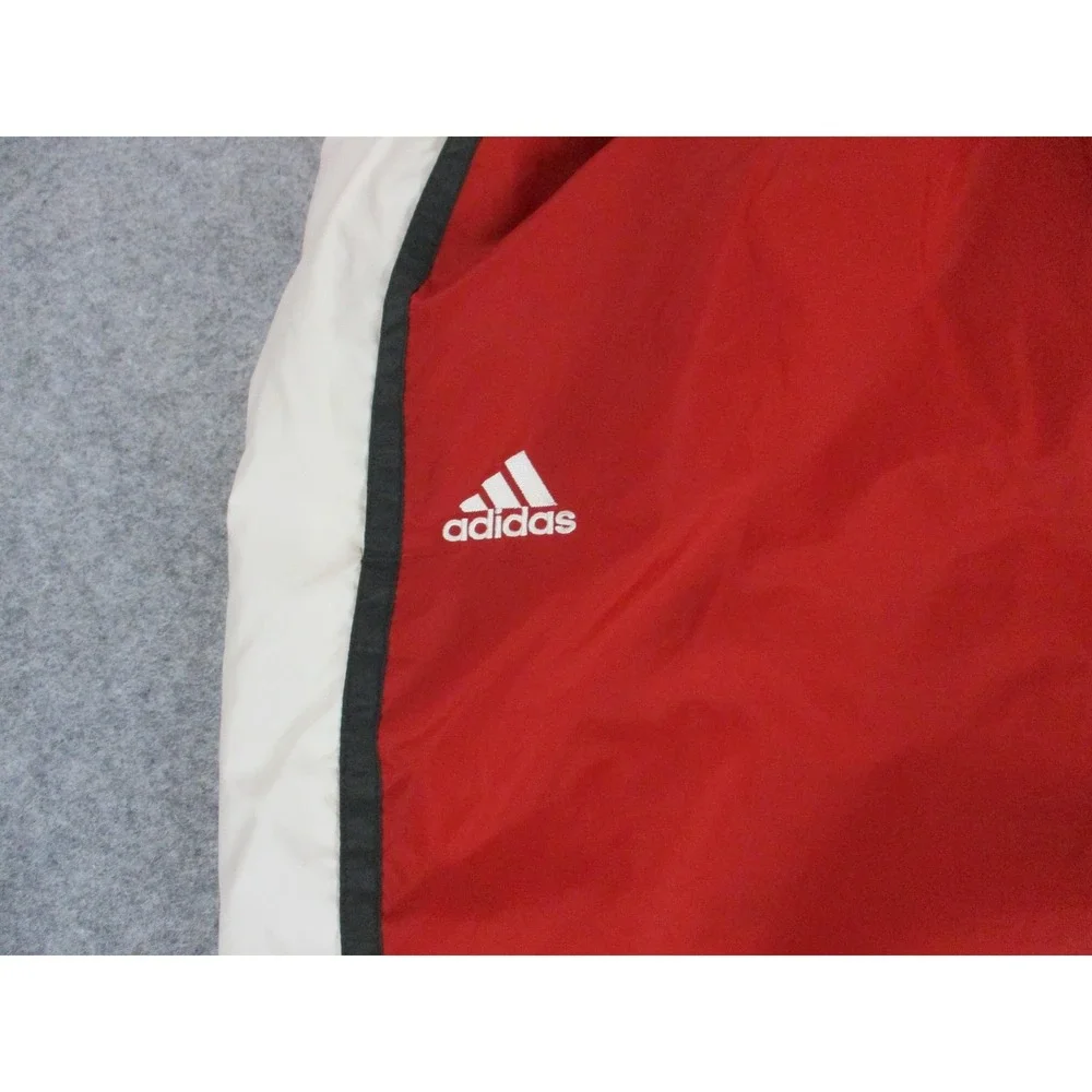 VINTAGE Adidas Pants Mens 3XL XXXL Red White Adidas Team Mesh Track Pockets